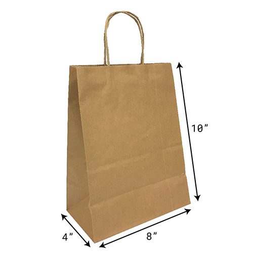 Double Cup Bag Handle Paper Shopper Bag 8x4x10″ – UVan Enterprises LTD ...