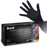 bold black gloves